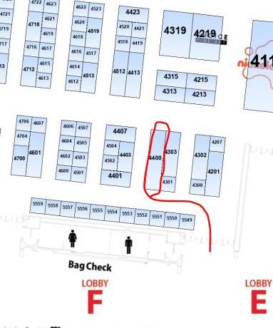 SDCC Splash Page Art Booth 4400 Location