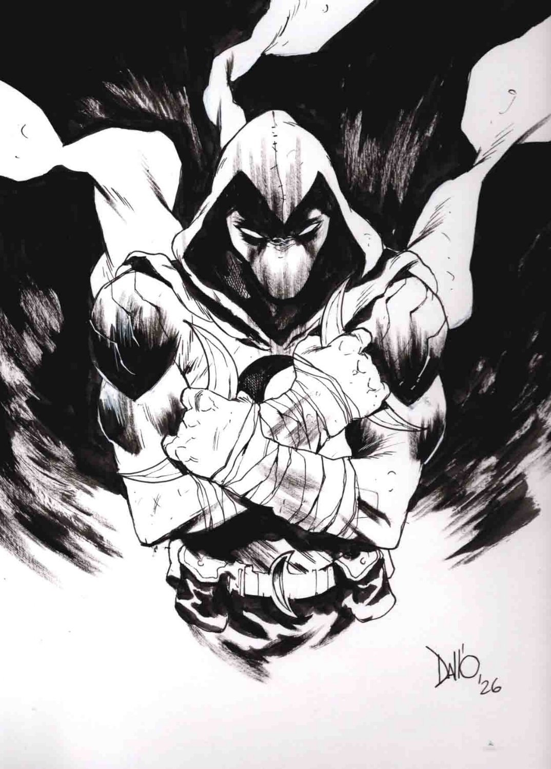 Maxi Dallo OAX 26 Moon Knight Bust Commission Example