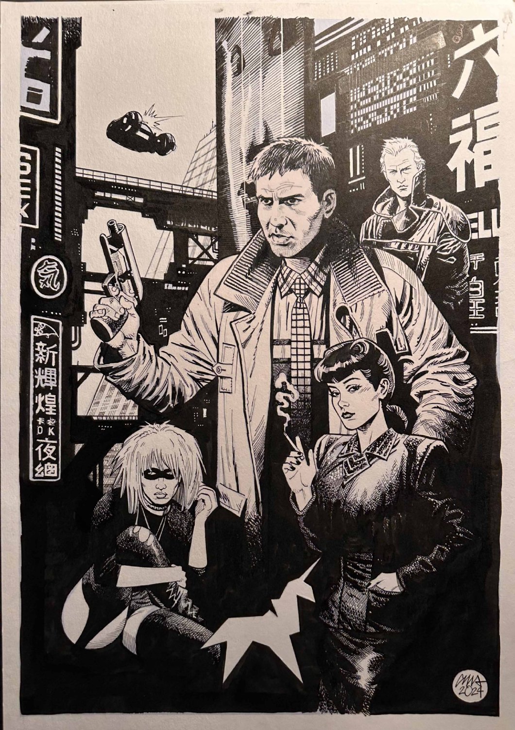 Bladerunner Multiple Char with Background Commission Example