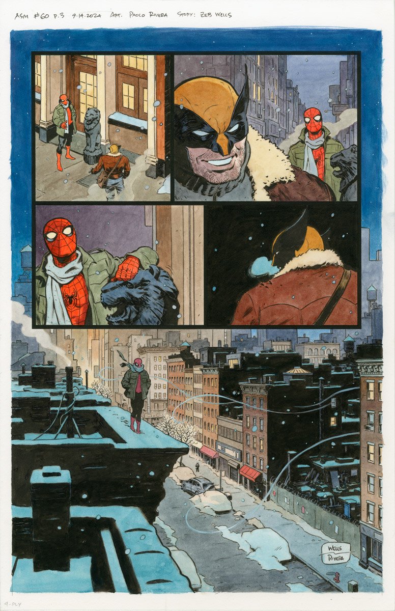 Amazing Spider-Man 60 Pg 3 Painted Published Art