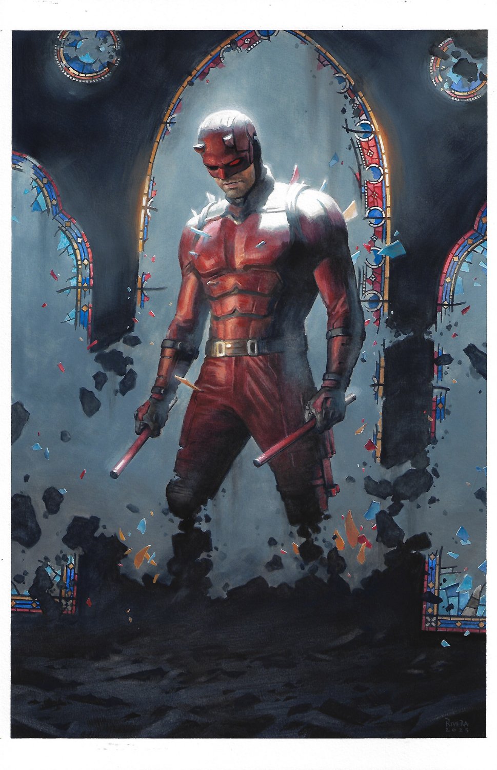 Paolo Rivera Daredevil Born Again Painting for Sideshow Print