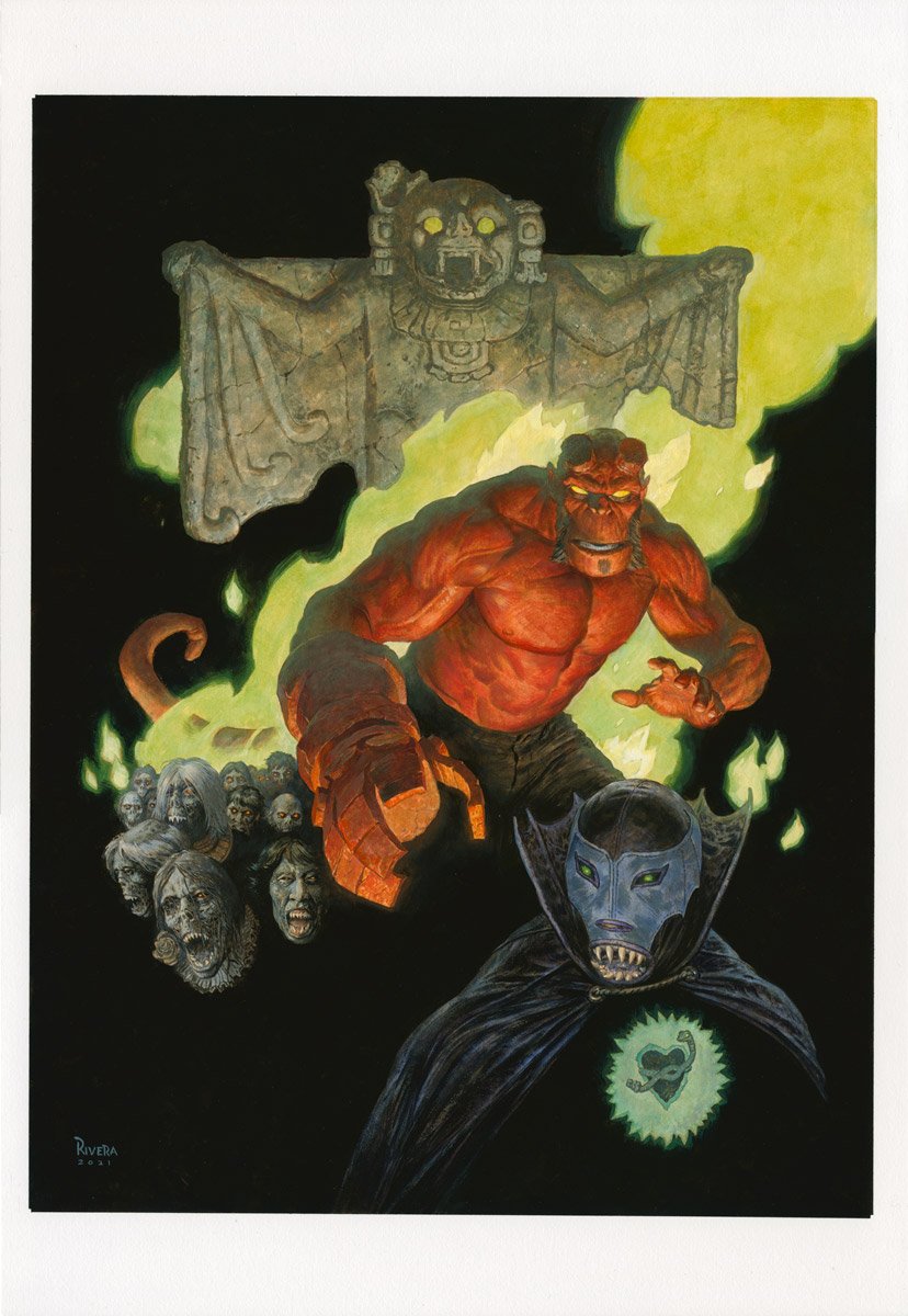 Mike Mignola Drawing Monsters Hellboy Kickstarter Promo Art