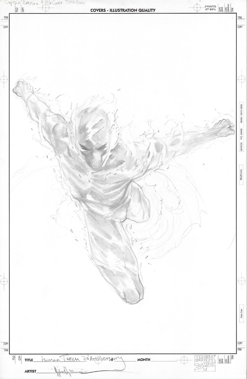 70th Anniversary Variant cover to Captain America Issue 46