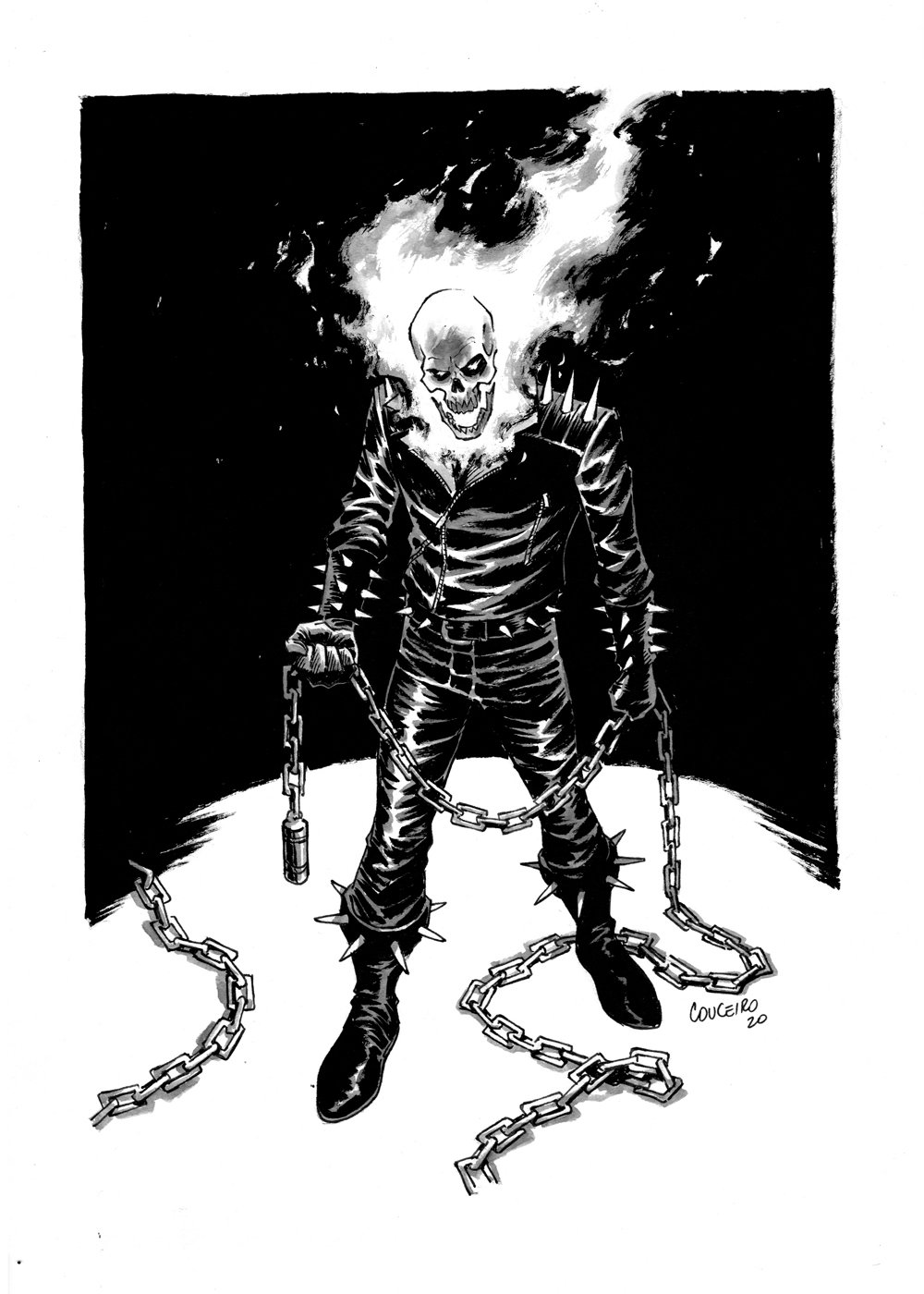 Damian Couceiro Ghost Rider Illustration for Sale